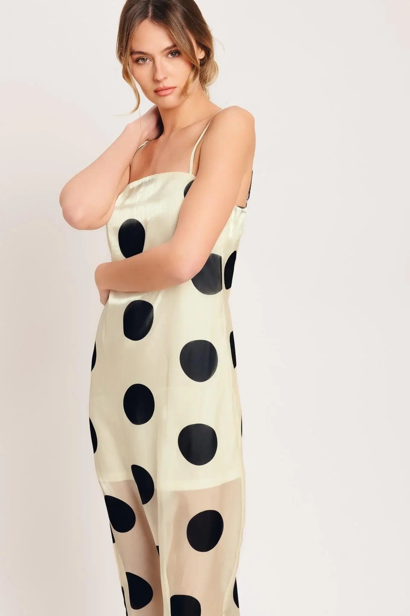 AVANT DOT WOVEN MIDI DRESS - Flying Tomato - Flyclothing LLC