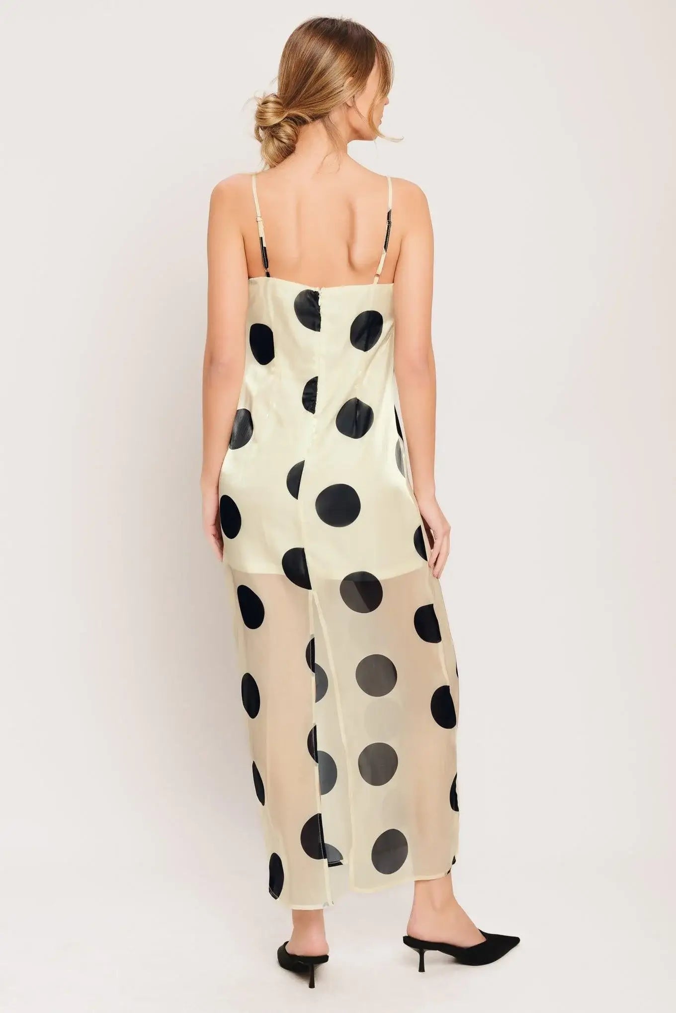 AVANT DOT WOVEN MIDI DRESS - Flying Tomato - Flyclothing LLC