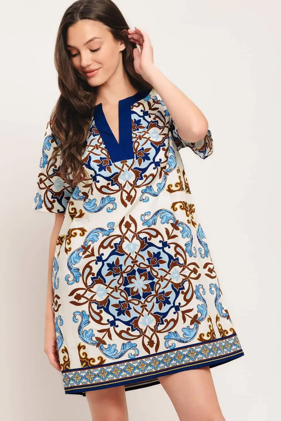 MEDITERRANEAN SOUL WOVEN MINI DRESS - Flying Tomato - Flyclothing LLC