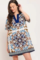 MEDITERRANEAN SOUL WOVEN MINI DRESS - Flying Tomato - Flyclothing LLC