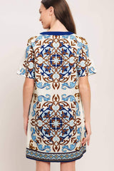 MEDITERRANEAN SOUL WOVEN MINI DRESS - Flying Tomato - Flyclothing LLC