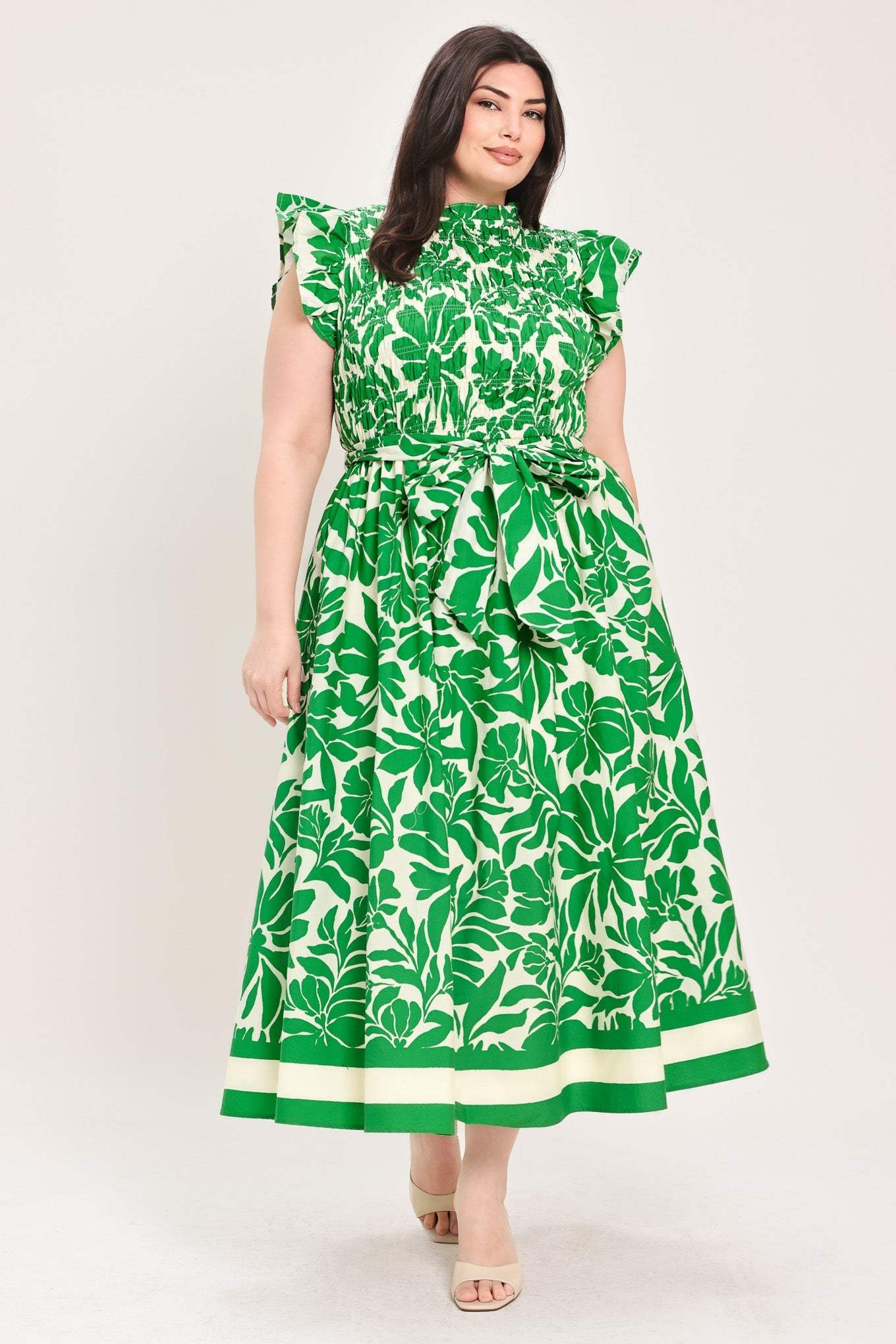 BLOOM ENERGY WOVEN MIDI DRESS - Flying Tomato - Flyclothing LLC