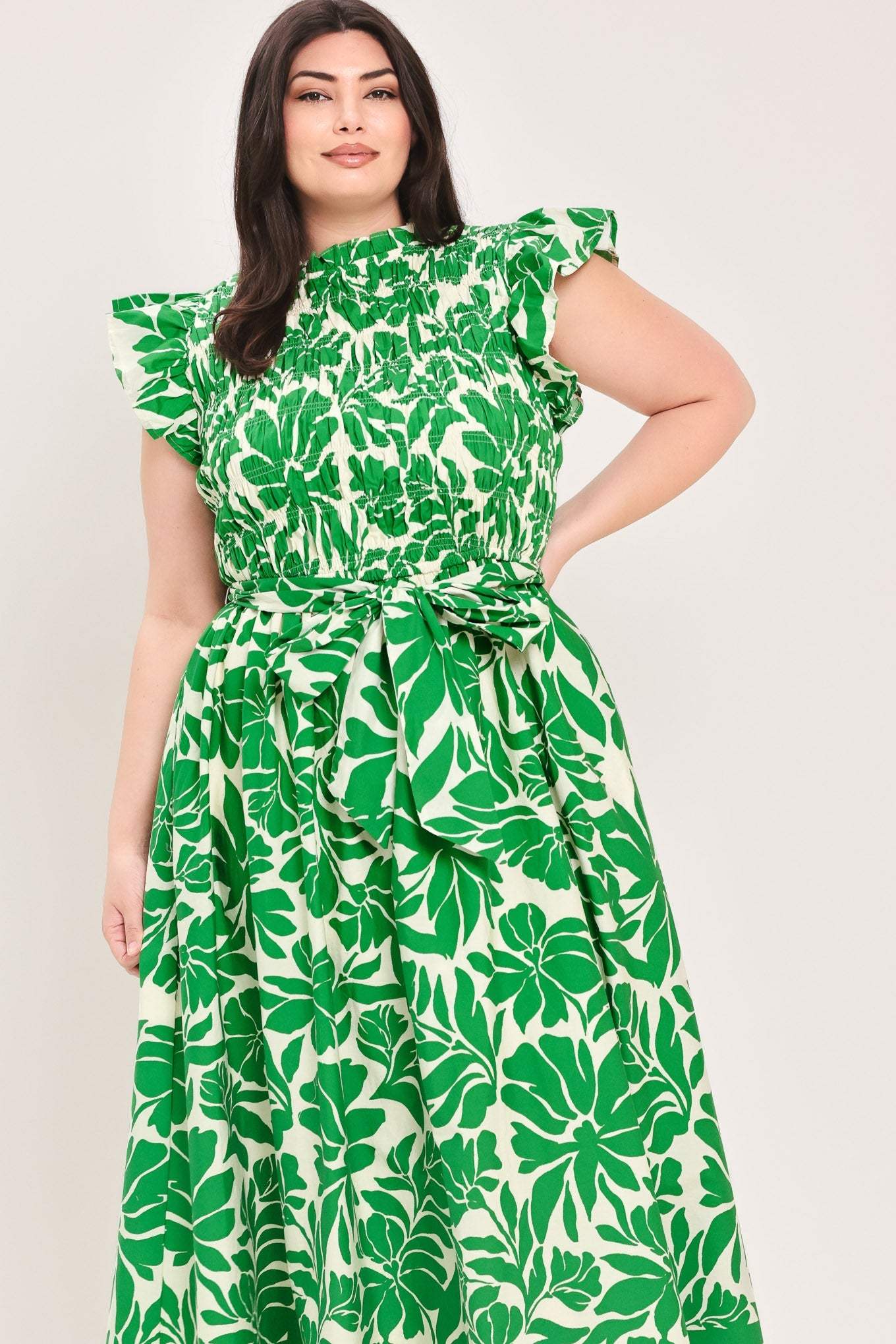 BLOOM ENERGY WOVEN MIDI DRESS - Flying Tomato - Flyclothing LLC