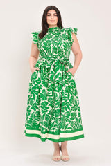 BLOOM ENERGY WOVEN MIDI DRESS - Flying Tomato - Flyclothing LLC