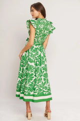 BLOOM ENERGY WOVEN MIDI DRESS - Flying Tomato - Flyclothing LLC