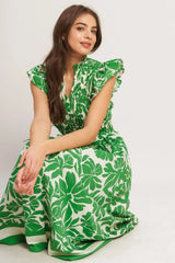 BLOOM ENERGY WOVEN MIDI DRESS - Flying Tomato - Flyclothing LLC