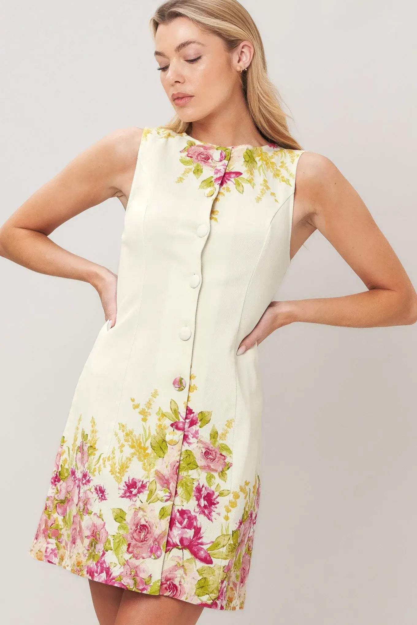 GARDEN EDITION WOVEN MINI DRESS - Flying Tomato - Flyclothing LLC