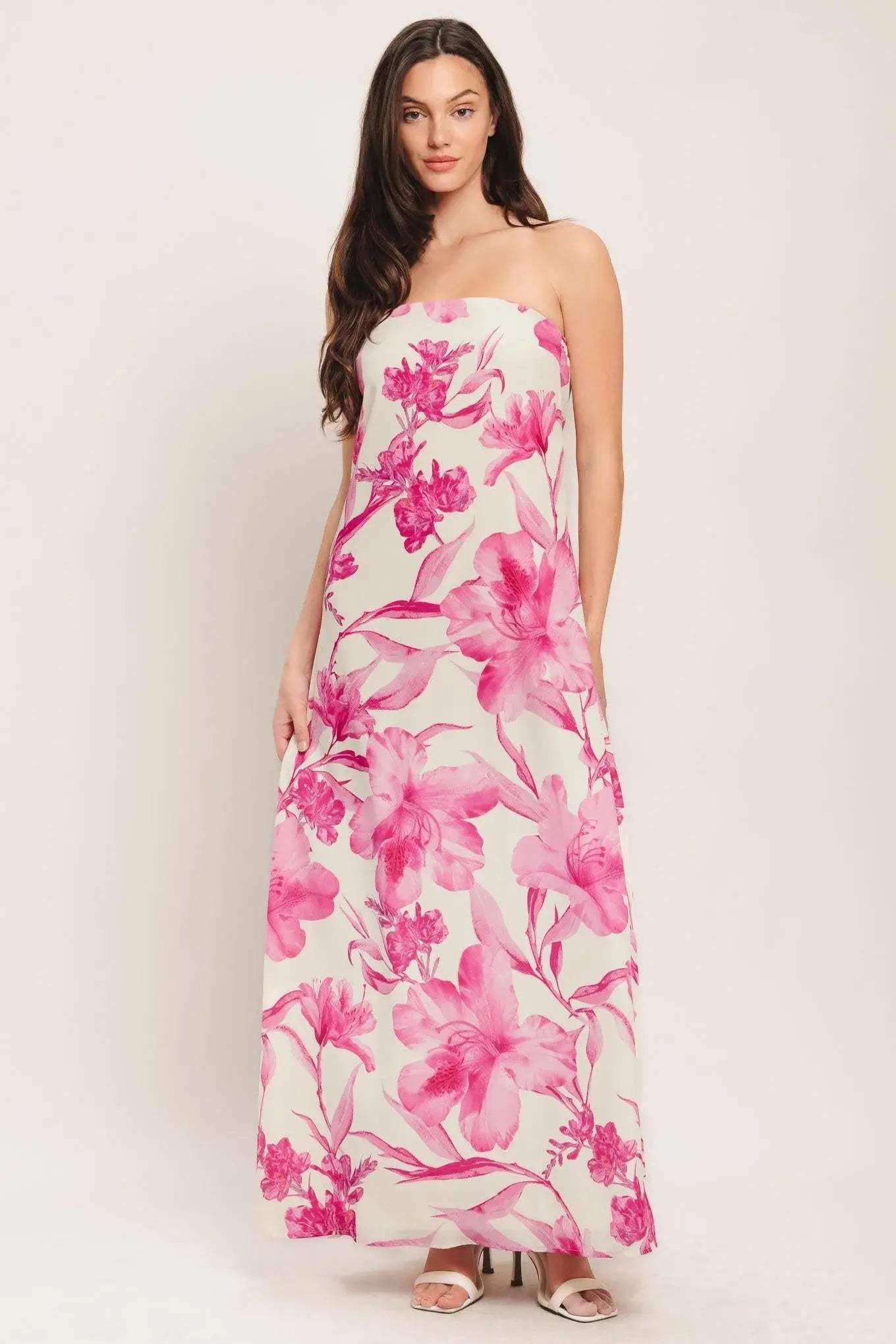 SOFT ROSE ESCAPE WOVEN ANKLE DRESS - Flying Tomato - Flyclothing LLC