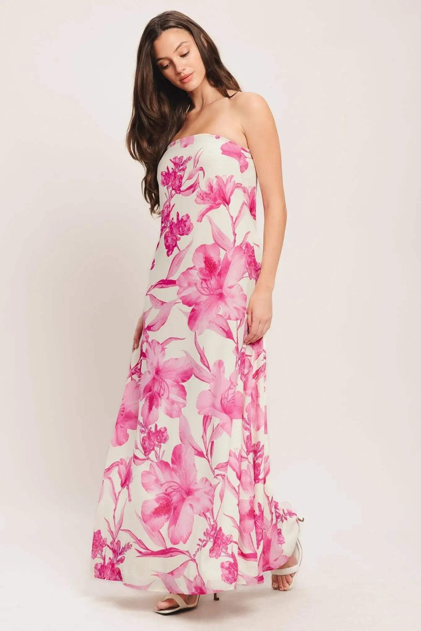 SOFT ROSE ESCAPE WOVEN ANKLE DRESS - Flying Tomato - Flyclothing LLC