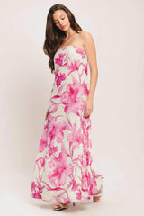 SOFT ROSE ESCAPE WOVEN ANKLE DRESS - Flying Tomato - Flyclothing LLC