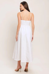 CLOUD PETAL WOVEN MIDI DRESS - Flying Tomato - Flyclothing LLC