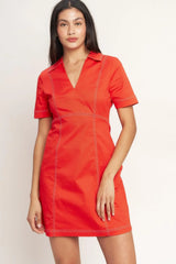 BOLD AND BEAUTIFUL WOVEN MINI DRESS - Flying Tomato - Flyclothing LLC