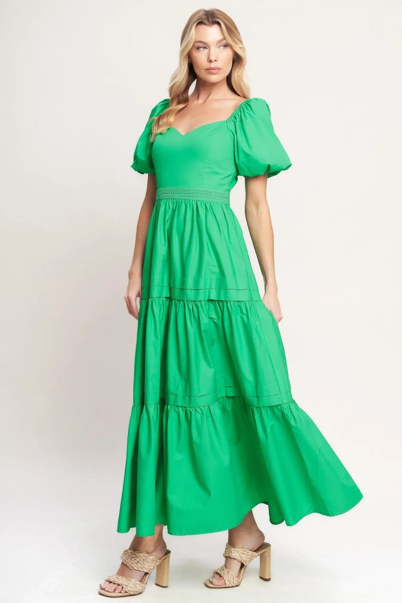 SWEET VERDANT WOVEN MAXI DRESS - Flying Tomato - Flyclothing LLC