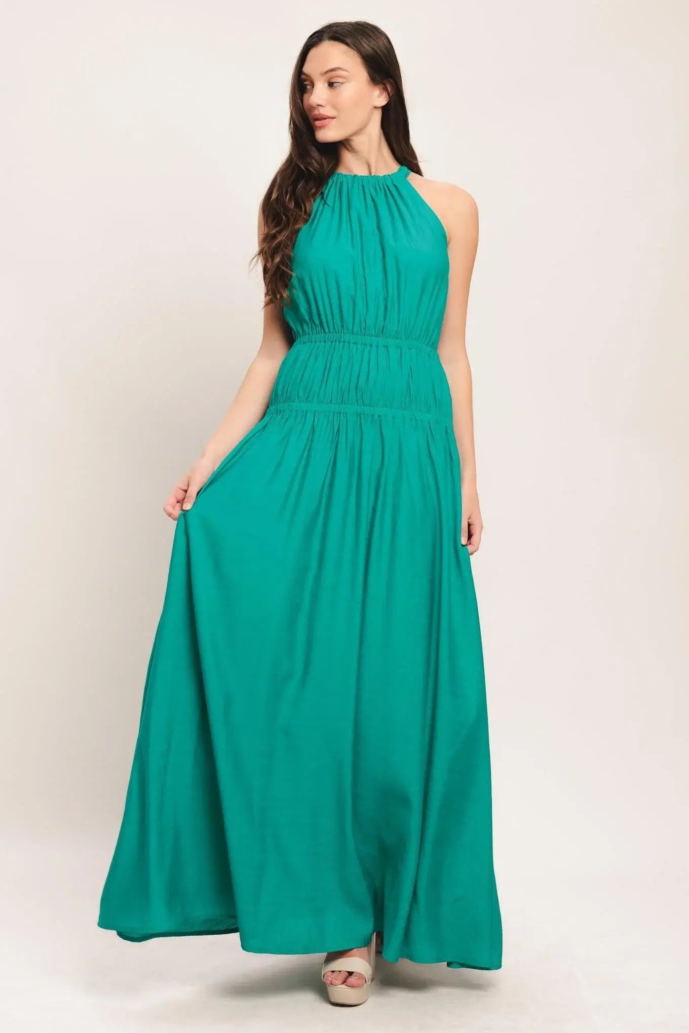RIVER WALK WOVEN MAXI DRESS - Flying Tomato - Flyclothing LLC