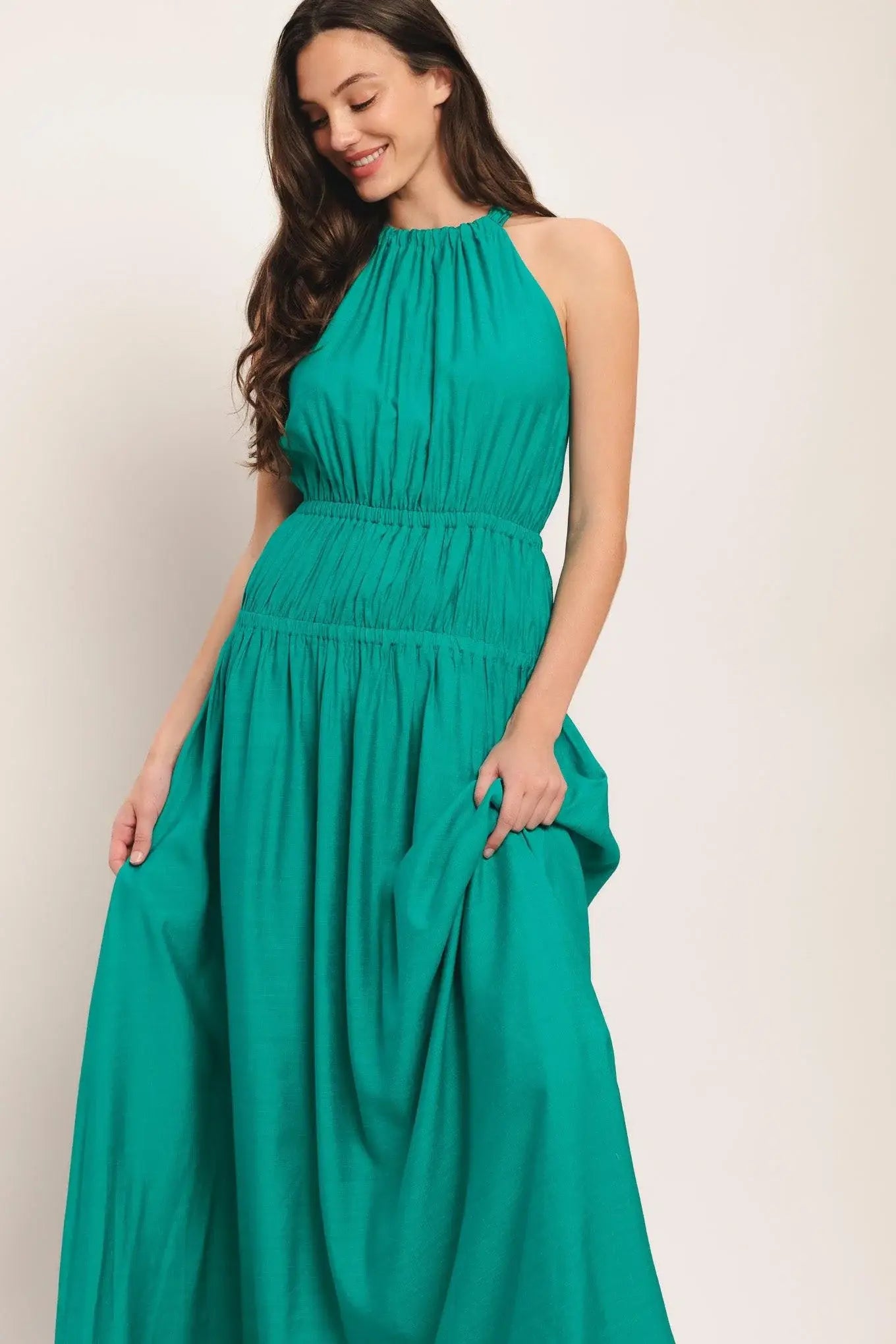 RIVER WALK WOVEN MAXI DRESS - Flying Tomato - Flyclothing LLC