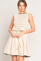 LOVELY ESCAPE WOVEN MINI DRESS - Flying Tomato - Flyclothing LLC