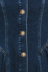 EFFORTLESS POLISH DENIM MIDI DRESS - Flying Tomato - Flyclothing LLC