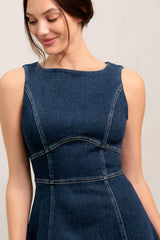 SIMPLE STATEMENT DENIM DENIM MIDI DRESS - Flying Tomato - Flyclothing LLC