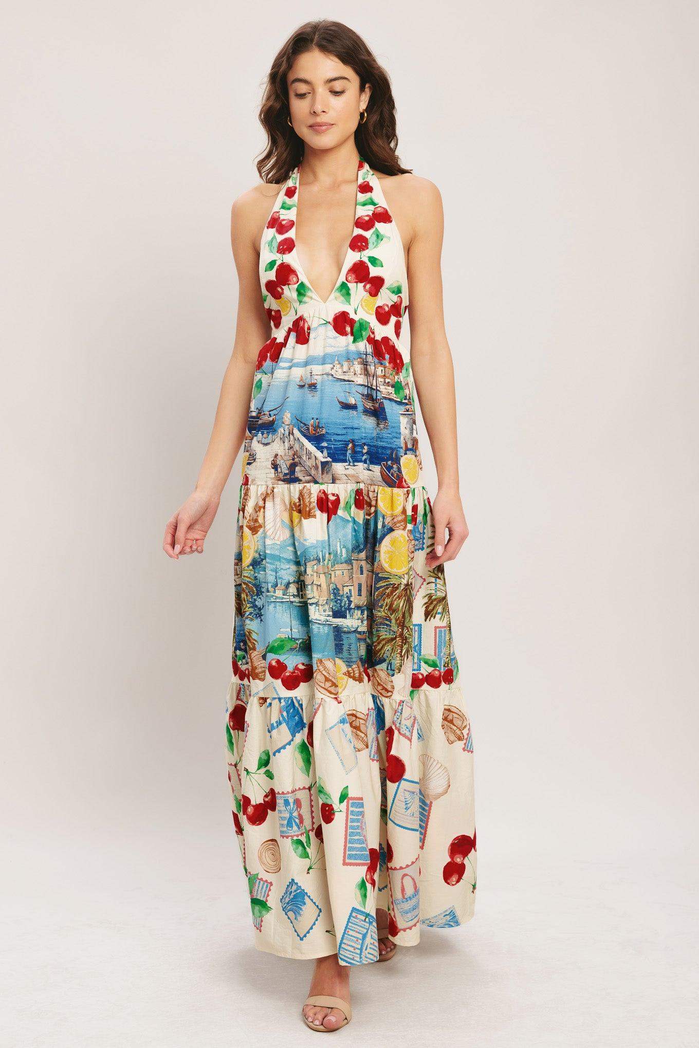 ITALIAN RIVIERA DREAM WOVEN MAXI DRESS - Flying Tomato - Flyclothing LLC