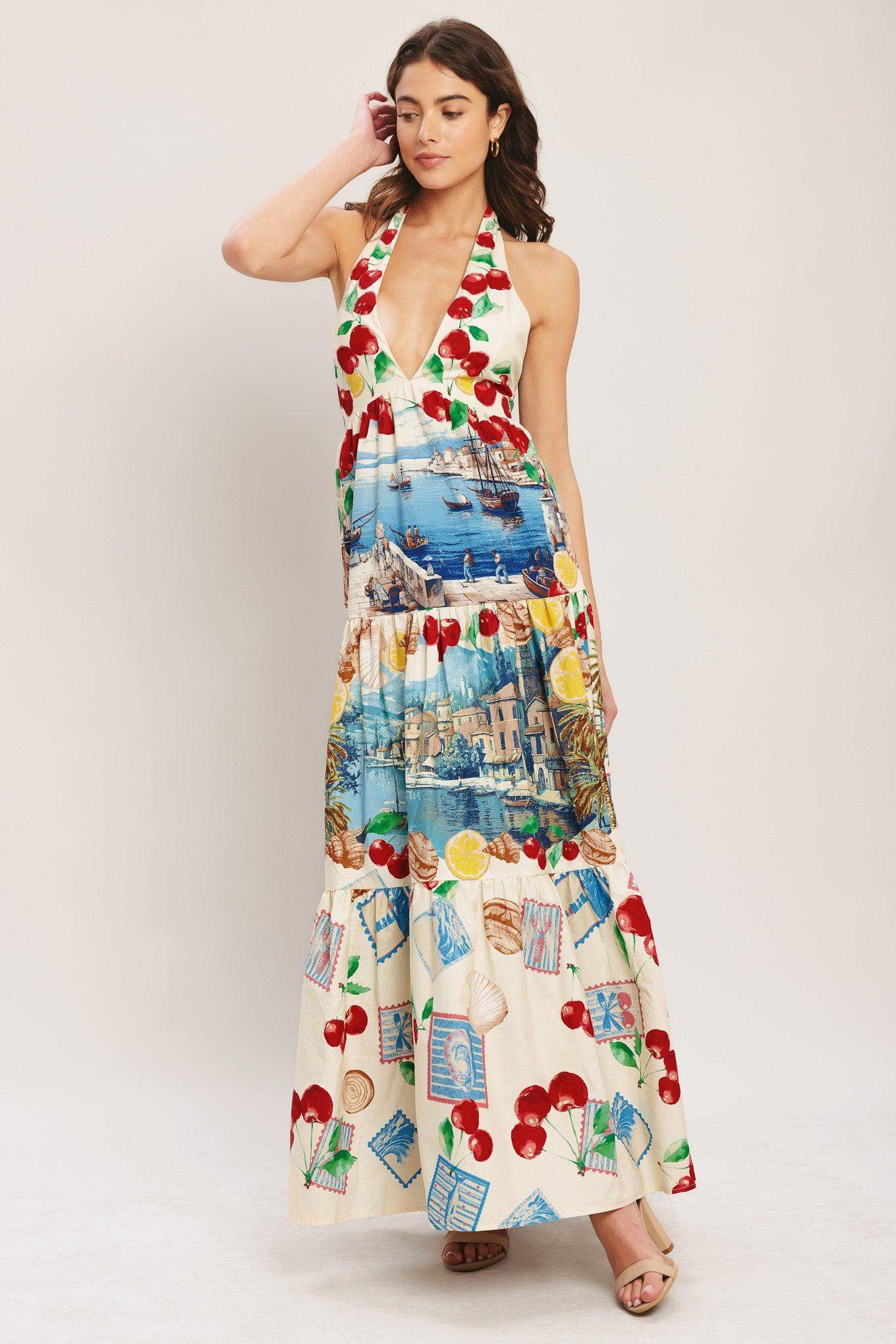 ITALIAN RIVIERA DREAM WOVEN MAXI DRESS - Flying Tomato - Flyclothing LLC