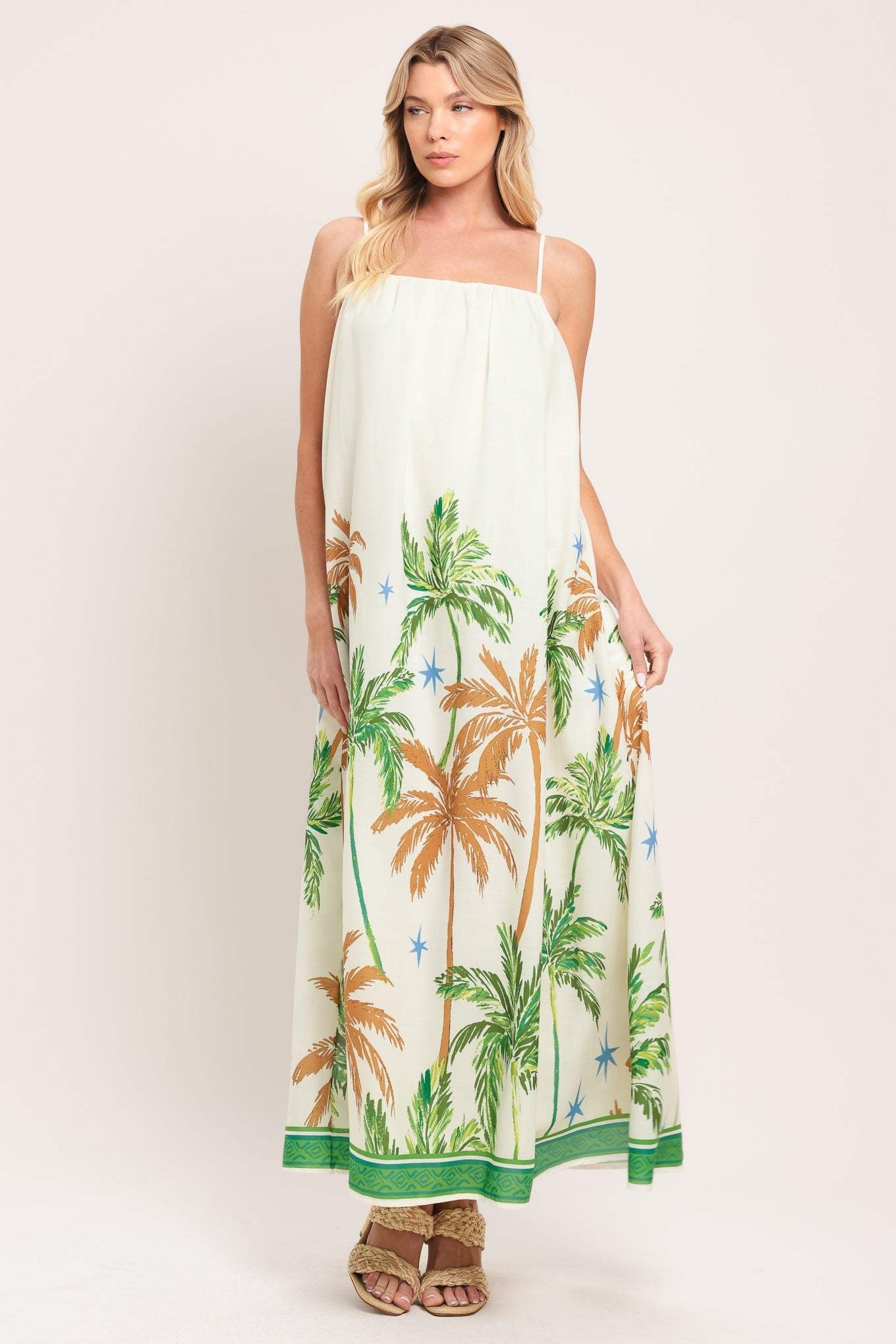 CARIBBEAN BREEZE WOVEN MAXI DRESS