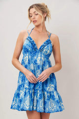 IBIZA WAVE WOVEN MINI DRESS - Flying Tomato - Flyclothing LLC