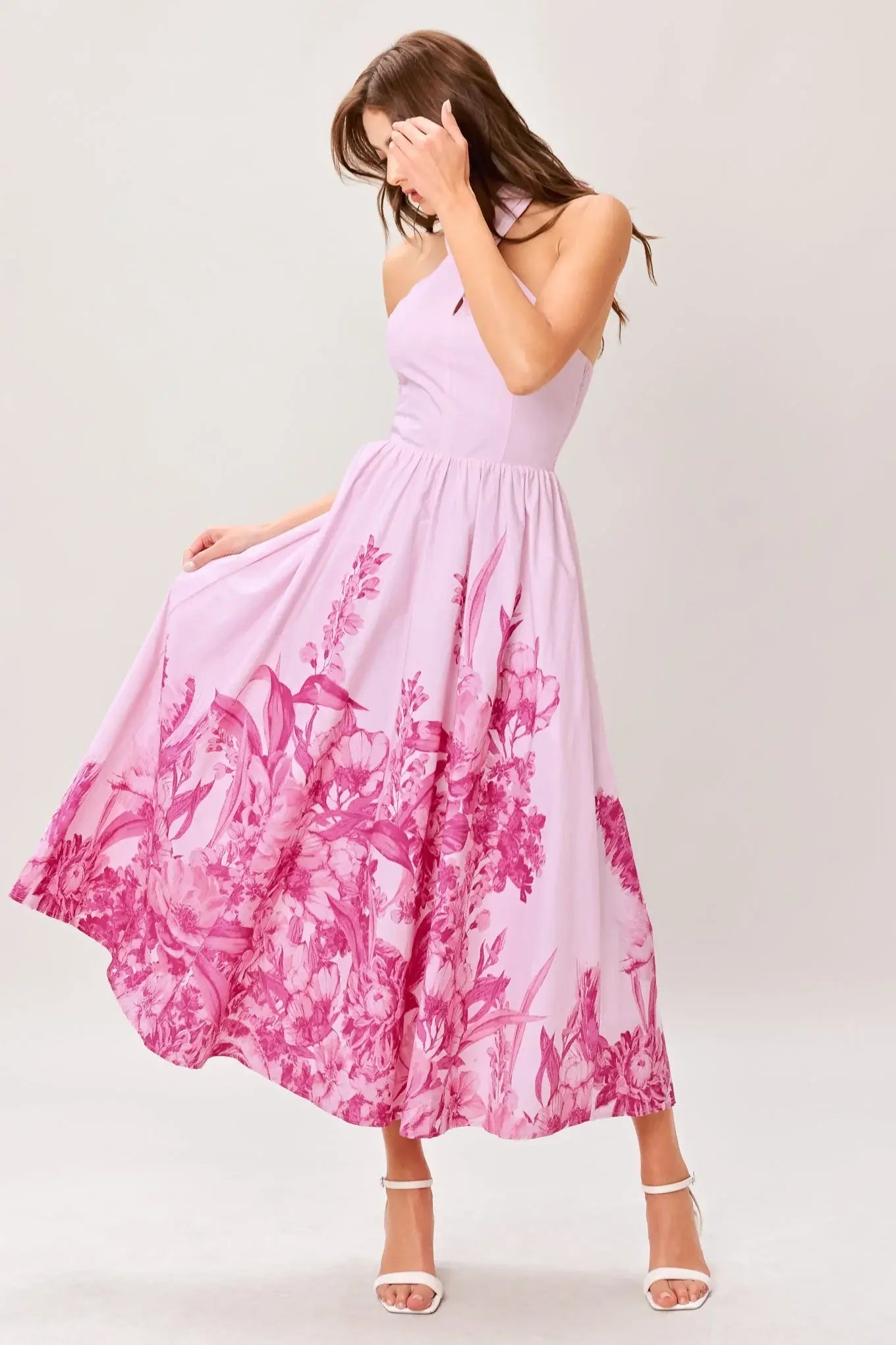 ROSELIGHT DREAM WOVEN MIDI DRESS - Flying Tomato - Flyclothing LLC