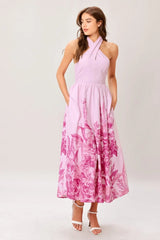 ROSELIGHT DREAM WOVEN MIDI DRESS - Flying Tomato - Flyclothing LLC