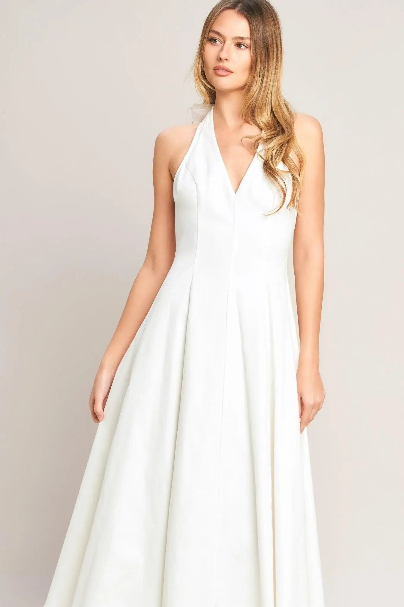SERENE MOMENT WOVEN MIDI DRESS - Flying Tomato - Flyclothing LLC