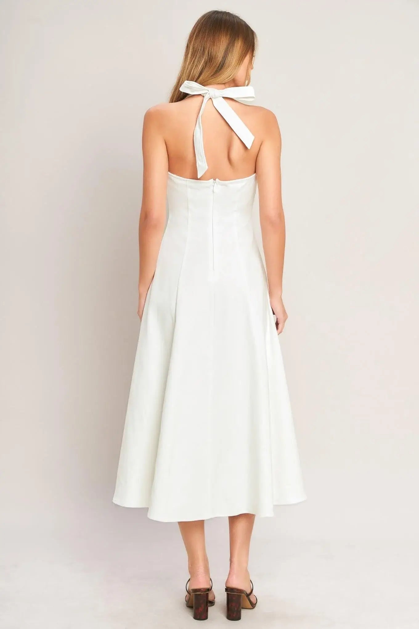 SERENE MOMENT WOVEN MIDI DRESS - Flying Tomato - Flyclothing LLC