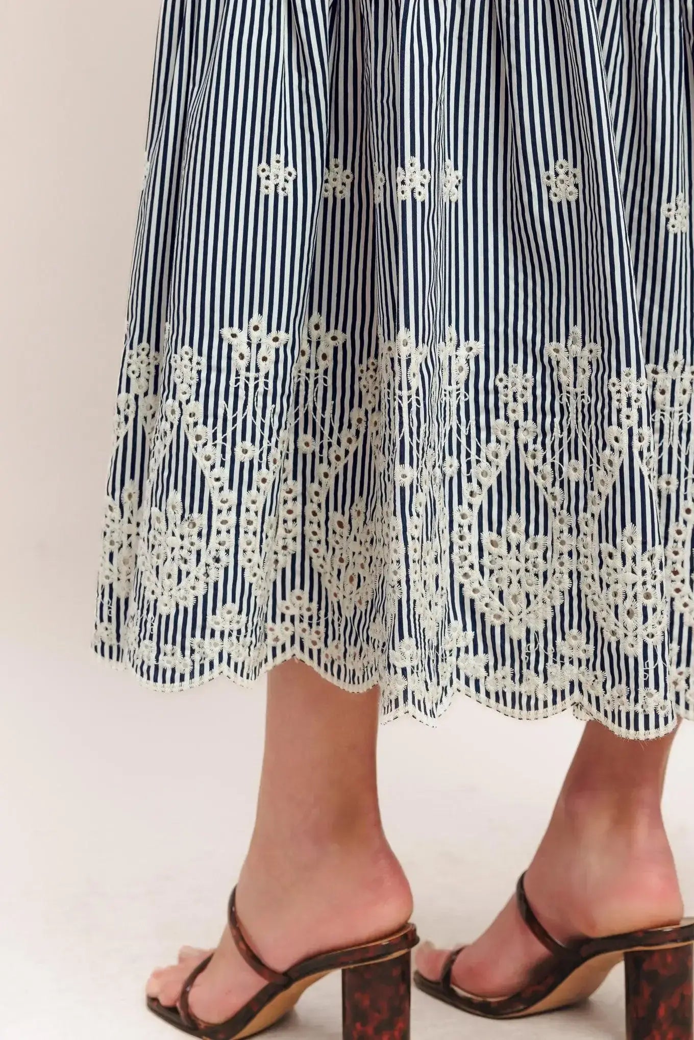 STRIPE COVE WOVEN MIDI DRESS - Flying Tomato - Flyclothing LLC