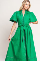 RESORT ESCAPE WOVEN MIDI DRESS - Flying Tomato - Flyclothing LLC