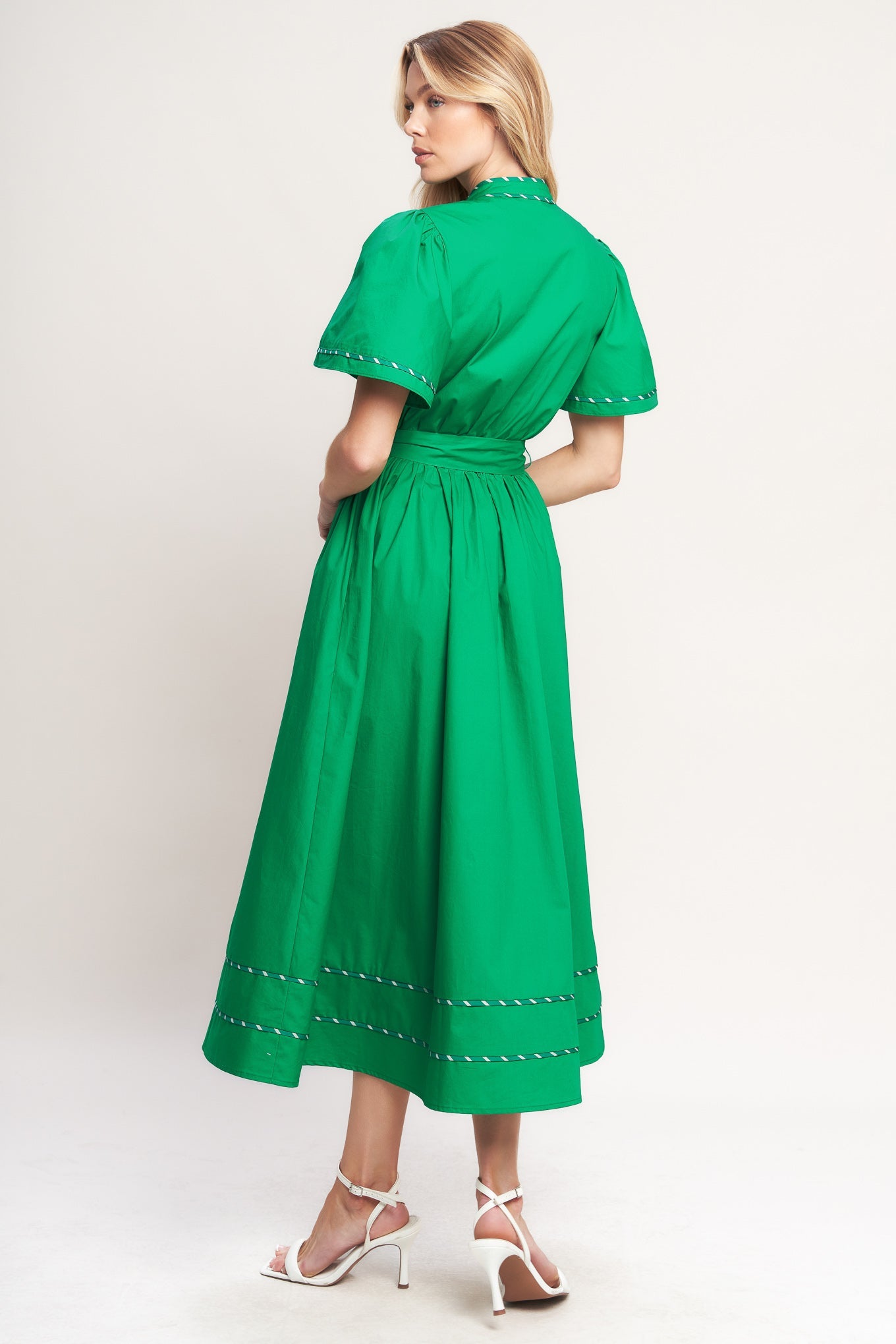 RESORT ESCAPE WOVEN MIDI DRESS - Flying Tomato - Flyclothing LLC