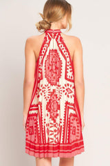 SUNSET MEDALLION WOVEN MINI DRESS - Flying Tomato - Flyclothing LLC