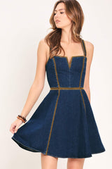 DENIM DARLING DENIM MINI DRESS