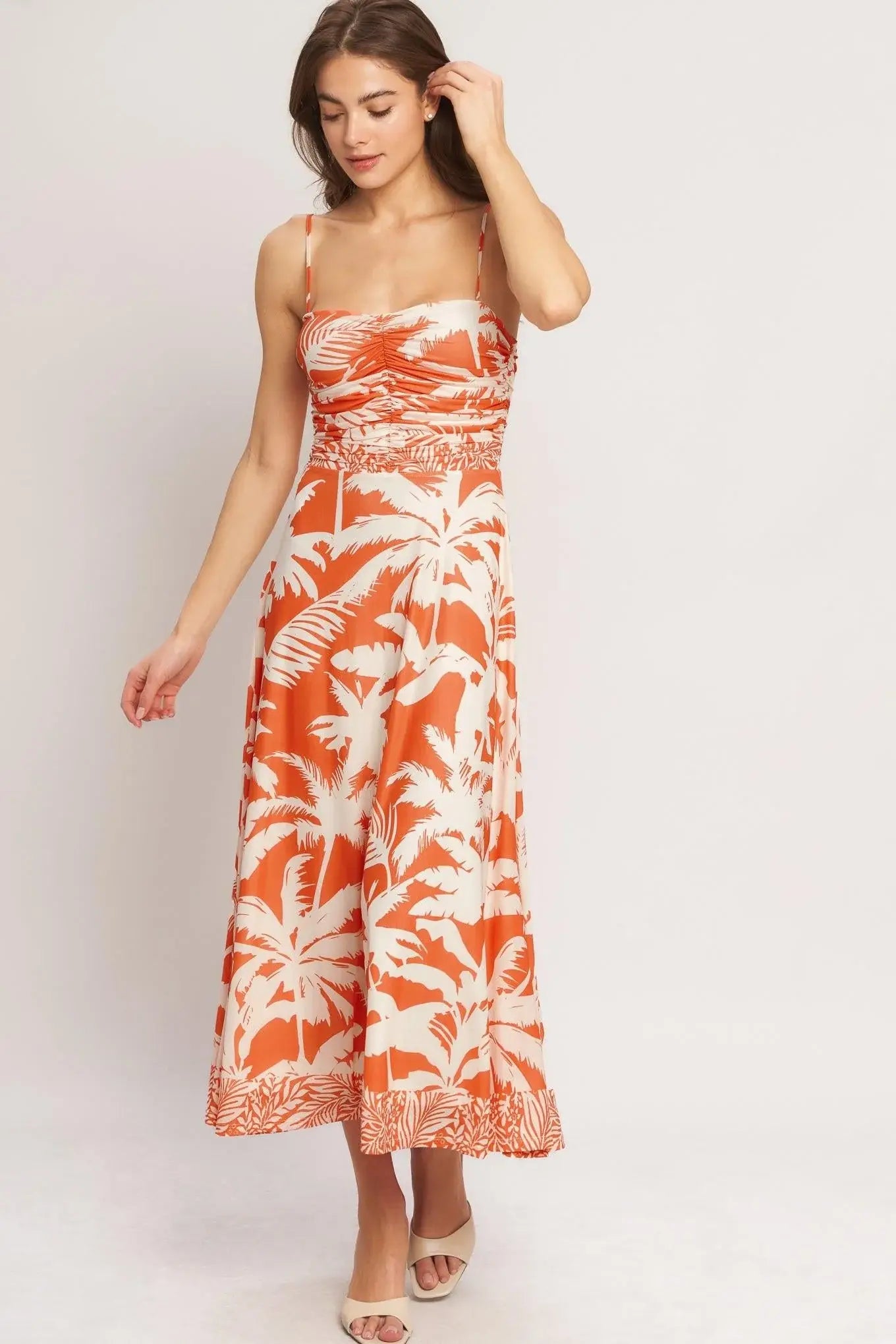 HEATWAVE RESORT POWER MESH MIDI DRESS - Flying Tomato - Flyclothing LLC