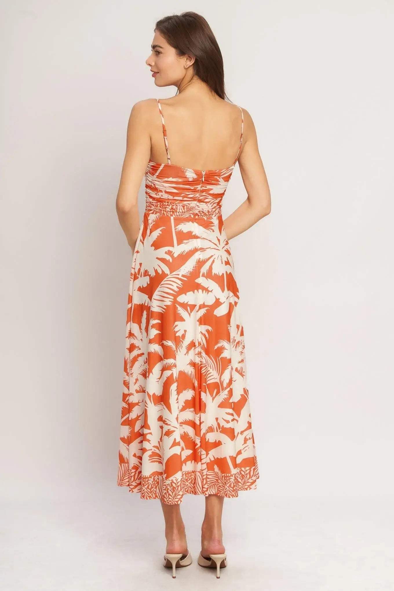 HEATWAVE RESORT POWER MESH MIDI DRESS - Flying Tomato - Flyclothing LLC