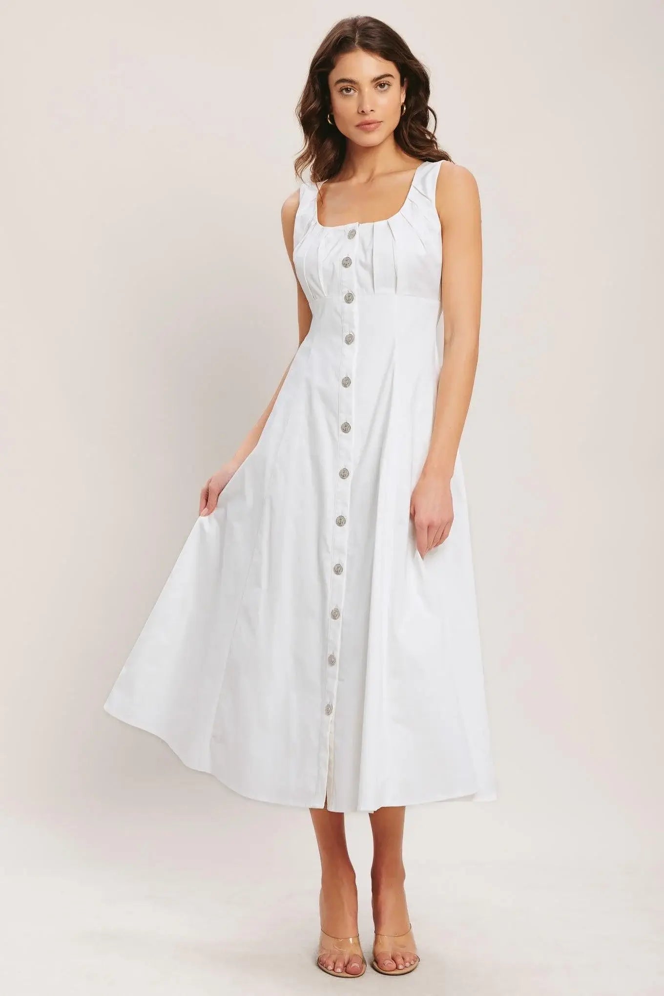 SEASIDE BRUNCH WOVEN MIDI DRESS - Flying Tomato - Flyclothing LLC