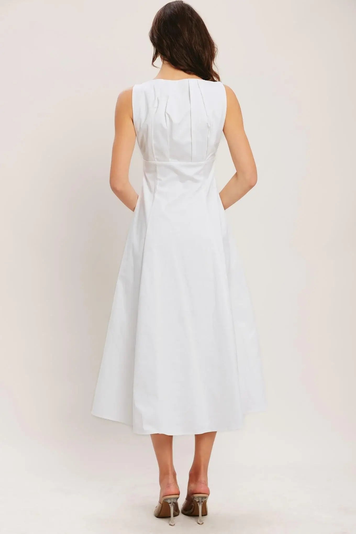 SEASIDE BRUNCH WOVEN MIDI DRESS - Flying Tomato - Flyclothing LLC