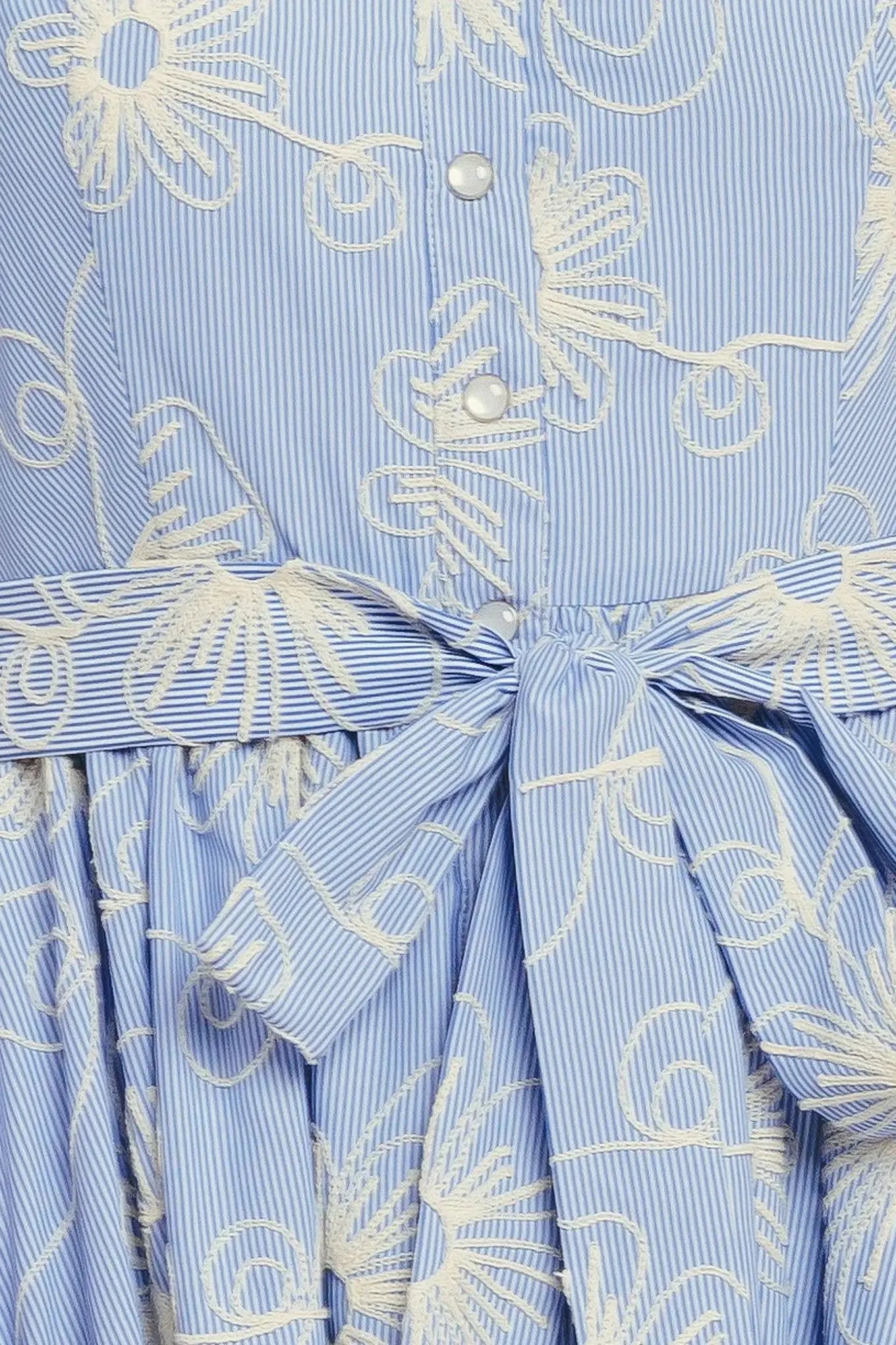 SUMMER SKETCH FLORA WOVEN MIDI DRESS - Flying Tomato - Flyclothing LLC