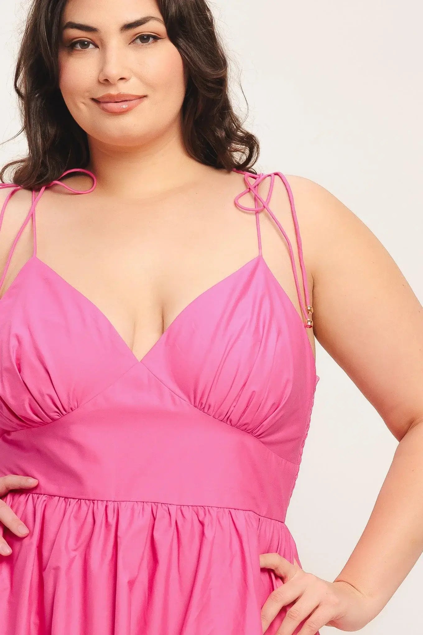 PRETTY IN PINK WOVEN MIDI DRESS - Flying Tomato - Flyclothing LLC