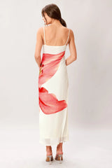 BLOOM STATEMENT POWER MESH CAMI MIDI DRESS - Flying Tomato - Flyclothing LLC