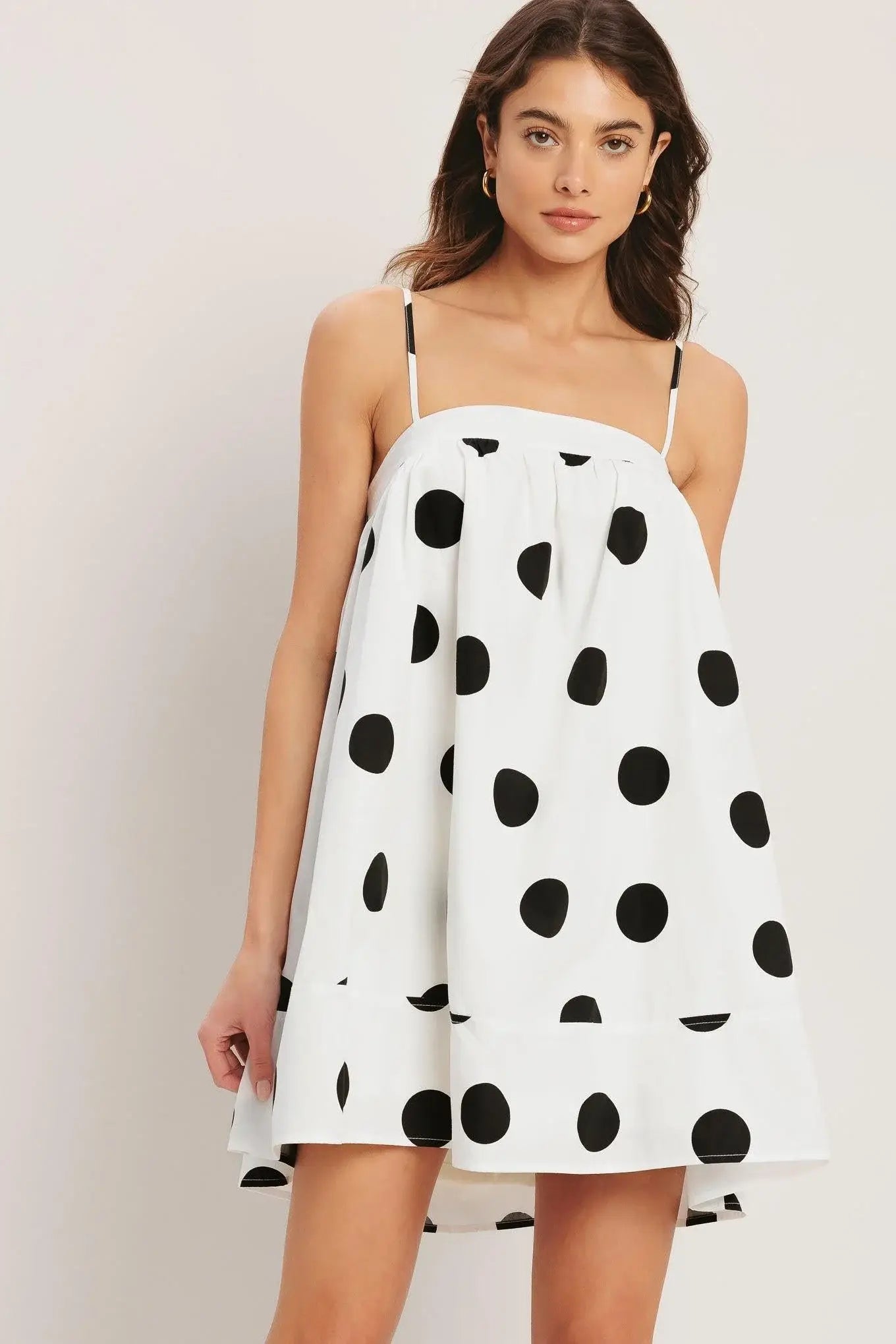 RUNWAY POLKA WOVEN MINI DRESS - Flying Tomato - Flyclothing LLC
