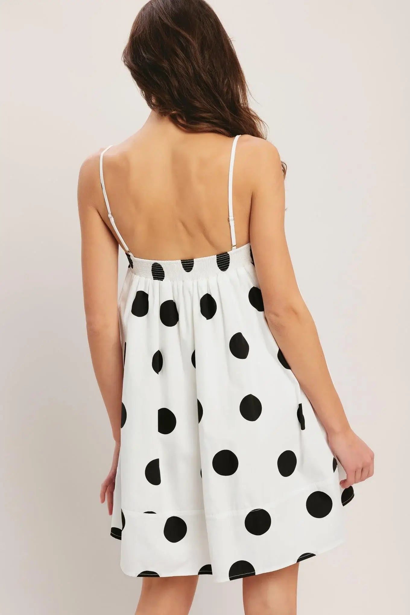 RUNWAY POLKA WOVEN MINI DRESS - Flying Tomato - Flyclothing LLC
