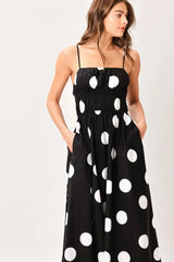 DOT THEORY WOVEN MIDI DRESS - Flying Tomato - Flyclothing LLC