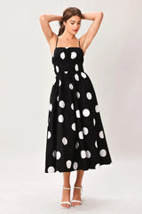 DOT THEORY WOVEN MIDI DRESS - Flying Tomato - Flyclothing LLC