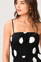 DOT THEORY WOVEN MIDI DRESS - Flying Tomato - Flyclothing LLC