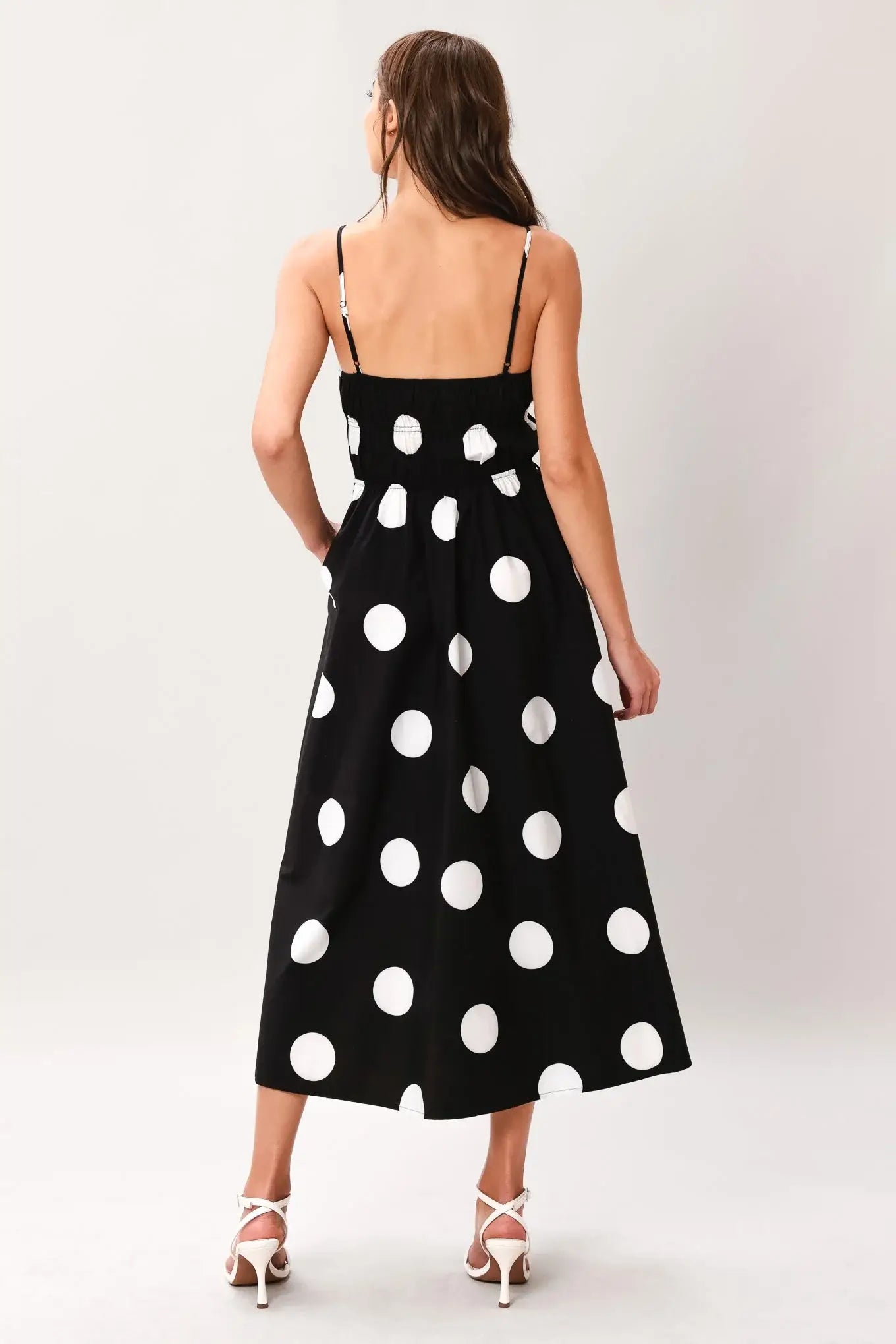 DOT THEORY WOVEN MIDI DRESS - Flying Tomato - Flyclothing LLC