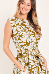 MARIGOLD HAVEN WOVEN MIDI DRESS