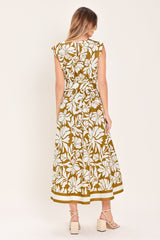 MARIGOLD HAVEN WOVEN MIDI DRESS